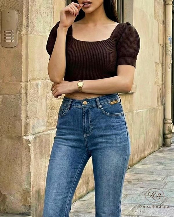 SS225 春季 有彈性的喇叭褲 