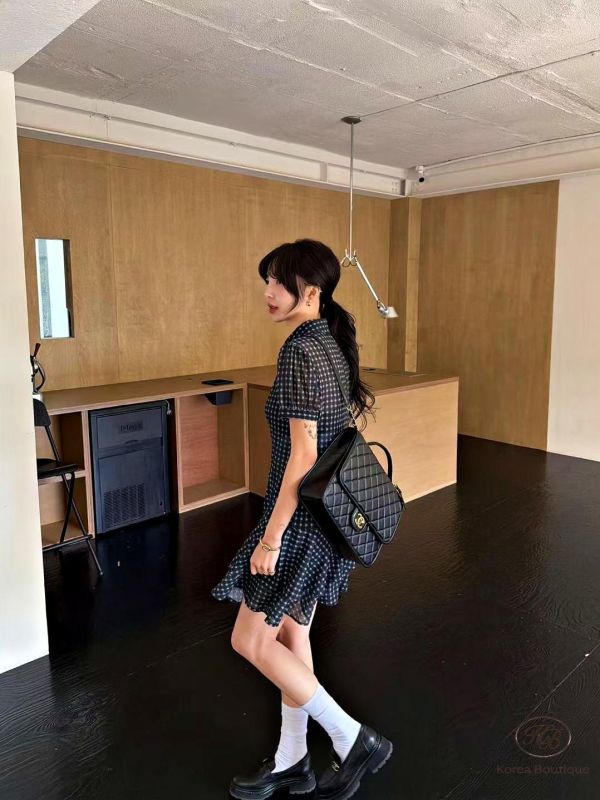 SS267 春季 復古格紋洋裝 