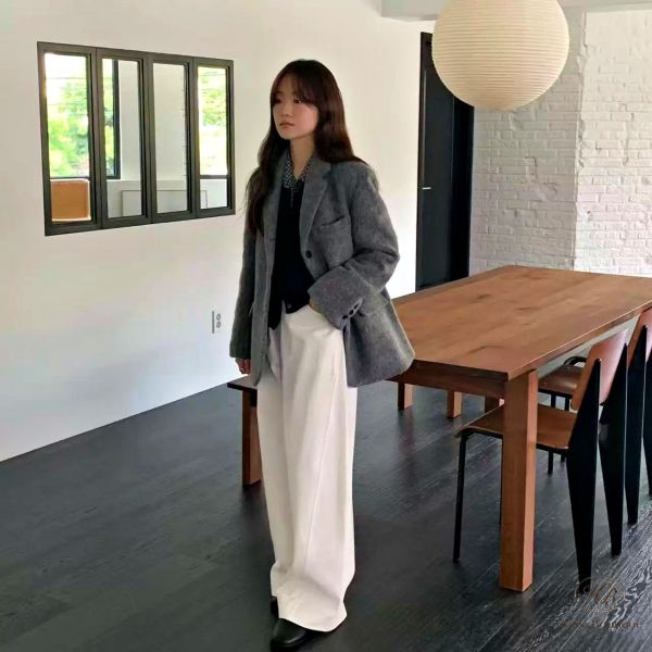 Fw463 冬季 羊駝西裝外套 