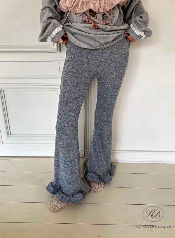 FWRK117 冬季 荷葉造型長褲 