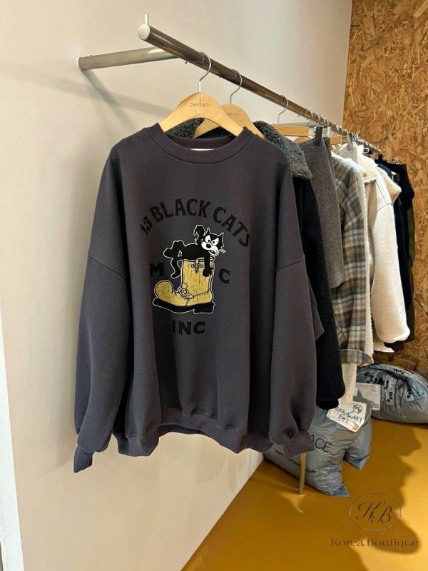 FWKR74 冬季 菲力貓加絨衛衣 