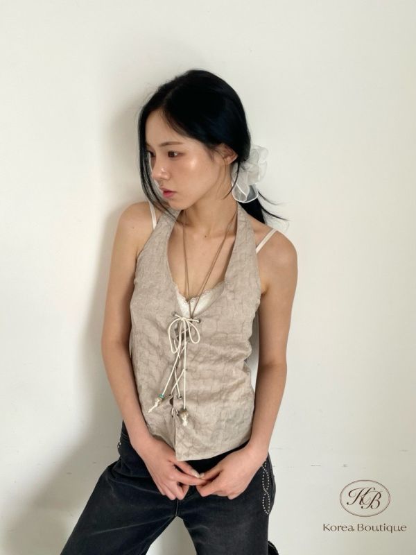 Su97 夏裝 綁帶背心 