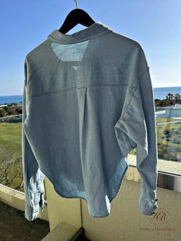 SS290 春季 喜歡兩側開衩的牛仔襯衫 