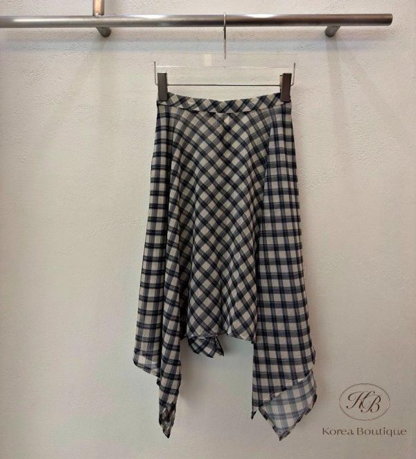 SS406 春季 好時髦的格紋裙簾 