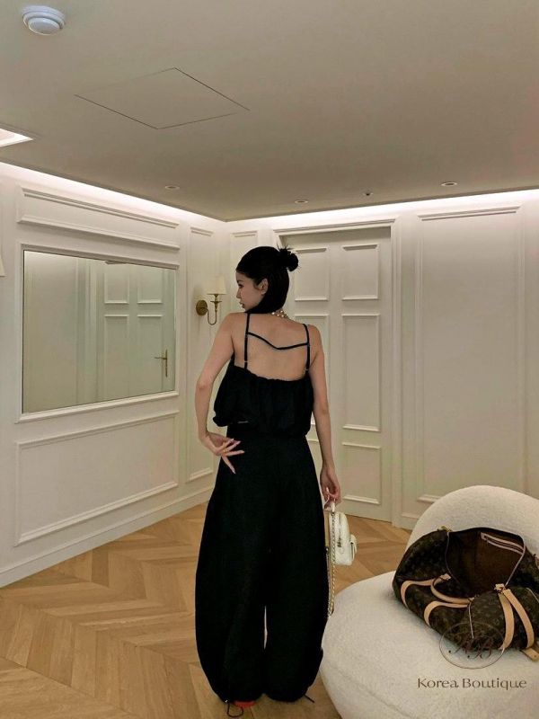 SS371 春季 氣球感細肩帶上衣 