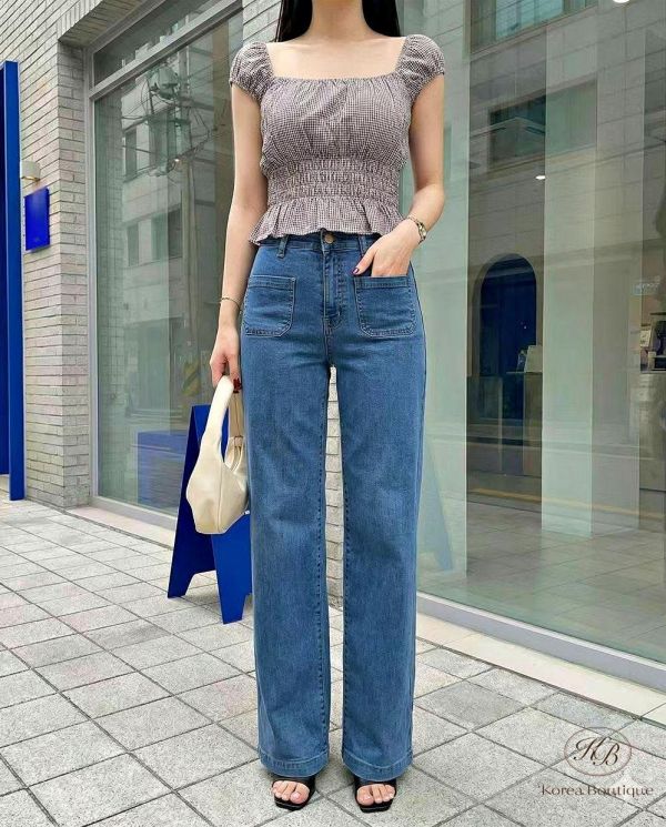 SS126 春季 前口袋直筒牛仔褲 