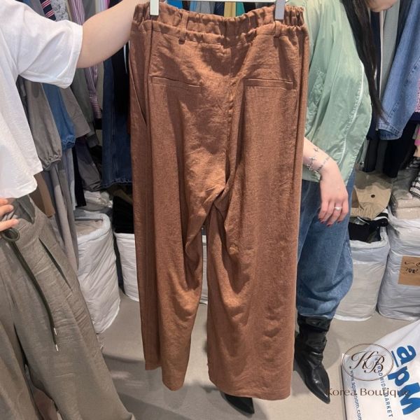 Su04 夏裝 舒服的綁帶亞麻褲 非常親膚 