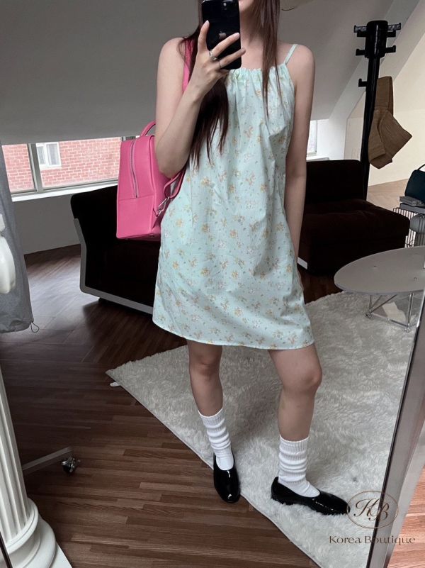 Su67 夏裝 小碎花繞脖 