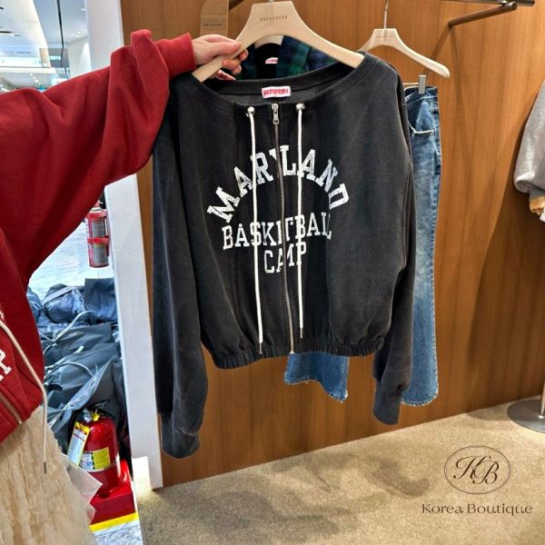 Fw459 冬季 字母無領外套 