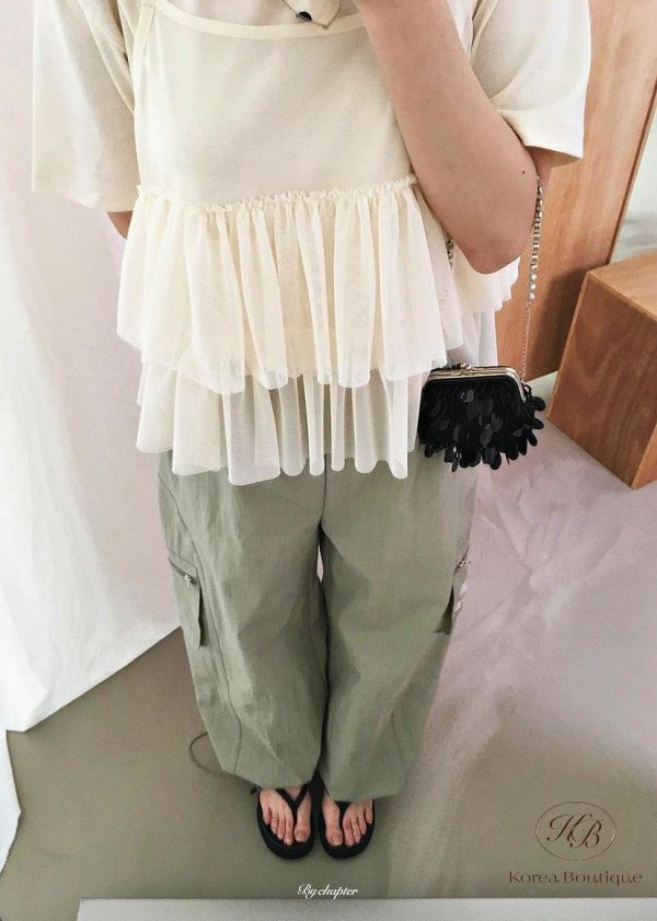 SS330 春季 可愛紡紗兩件式上衣 