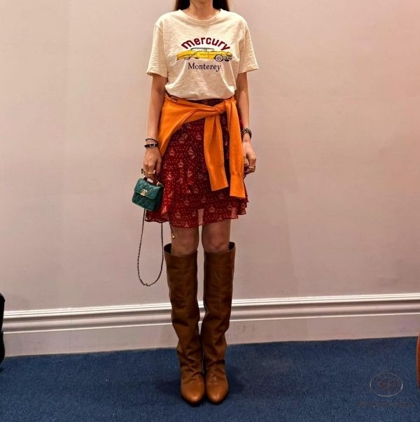 FW2627 秋季 好美的波浪碎花半身裙 