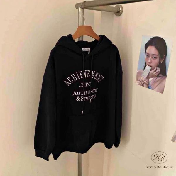 Fw467 冬季 字母前口袋連帽tee 