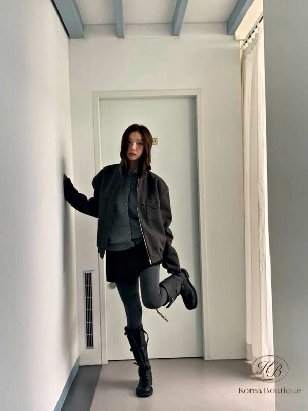 FWKR42 冬季 質感夾克半身裙套裝 