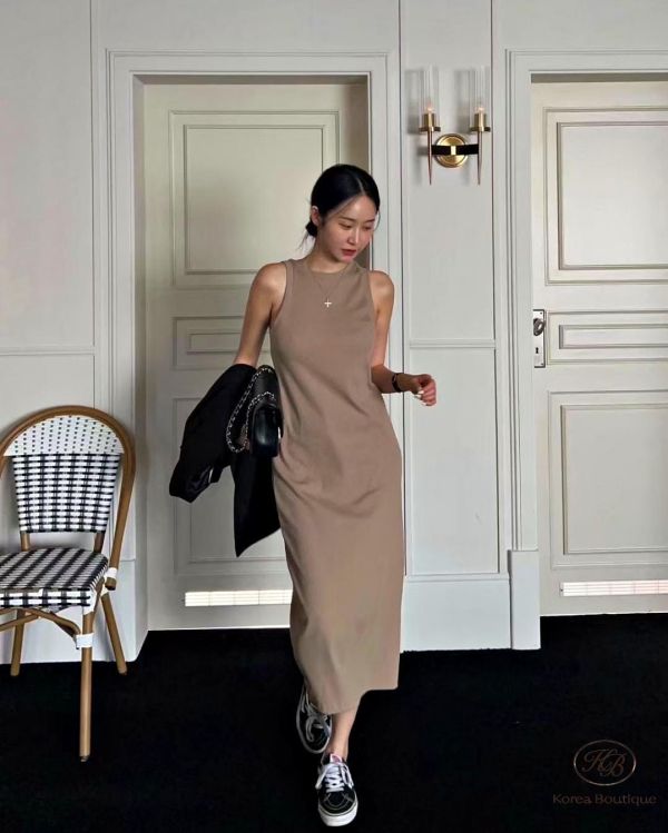 SS109 春季 消肩背心棉洋裝 