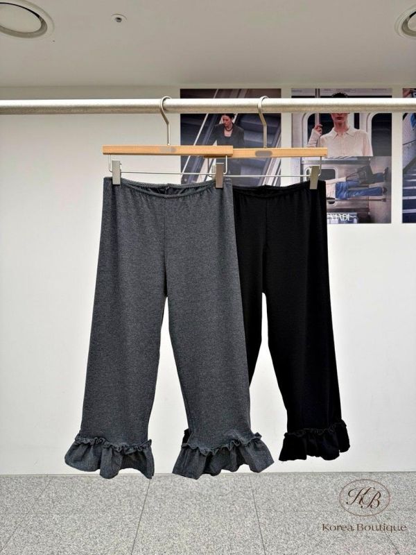 FW2710 秋季 棉質花邊六分褲 