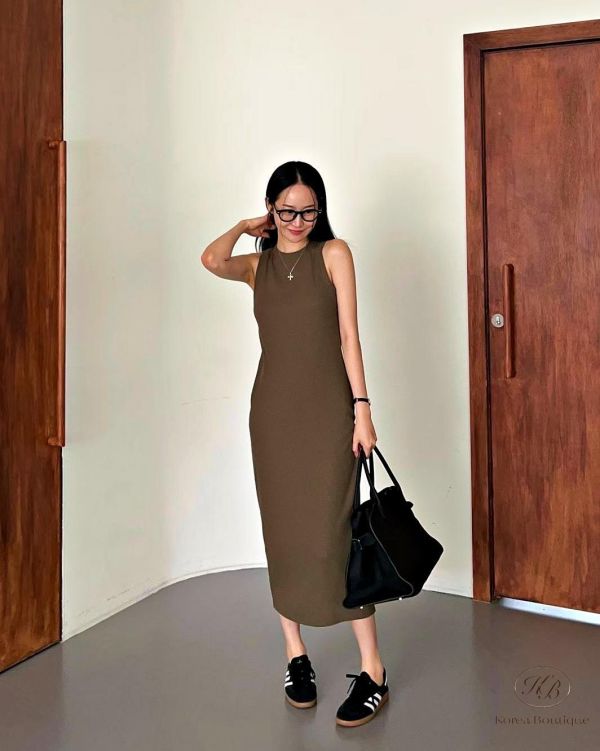 SS109 春季 消肩背心棉洋裝 