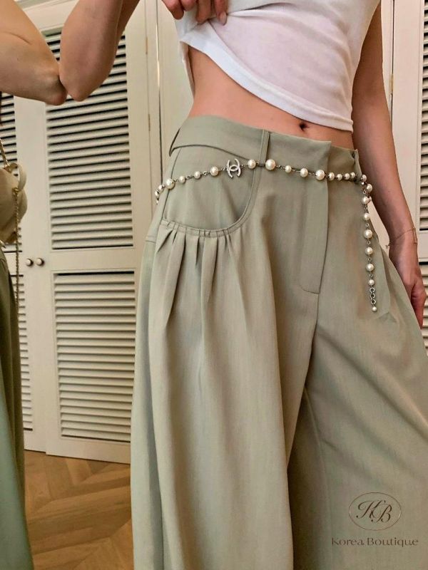 SS398 春季 口袋大寬褲 