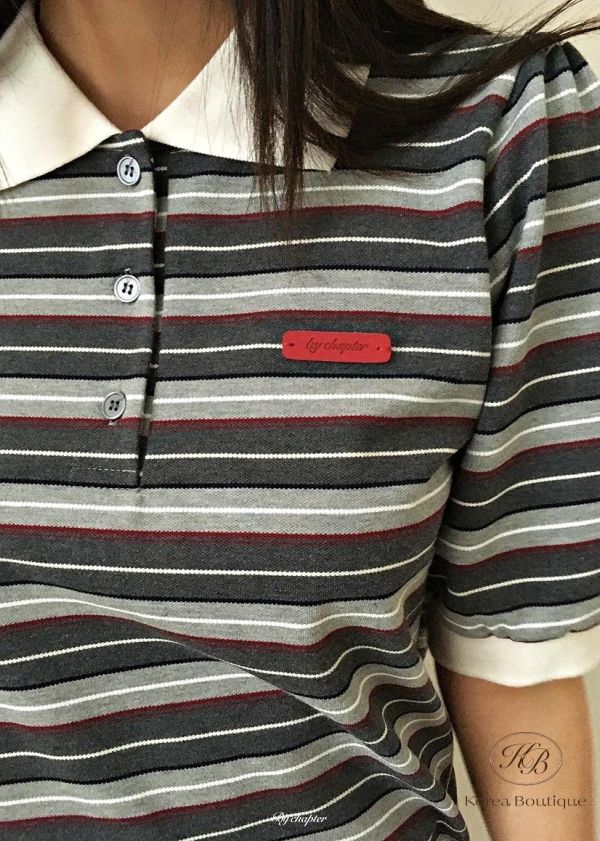 SS433 春季 好好看好搭配的條紋polo衫 