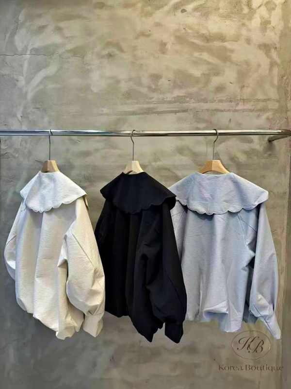 Fw362 秋季 很美的蕾絲領口外套 