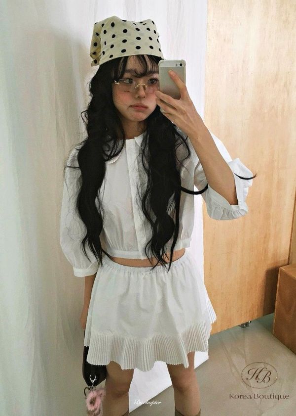 SS331 春季 可愛圓領襯衫套裝 