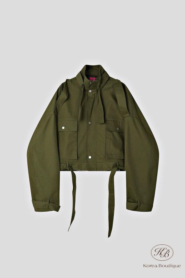 SS189 春季 好看的短版風衣外套 