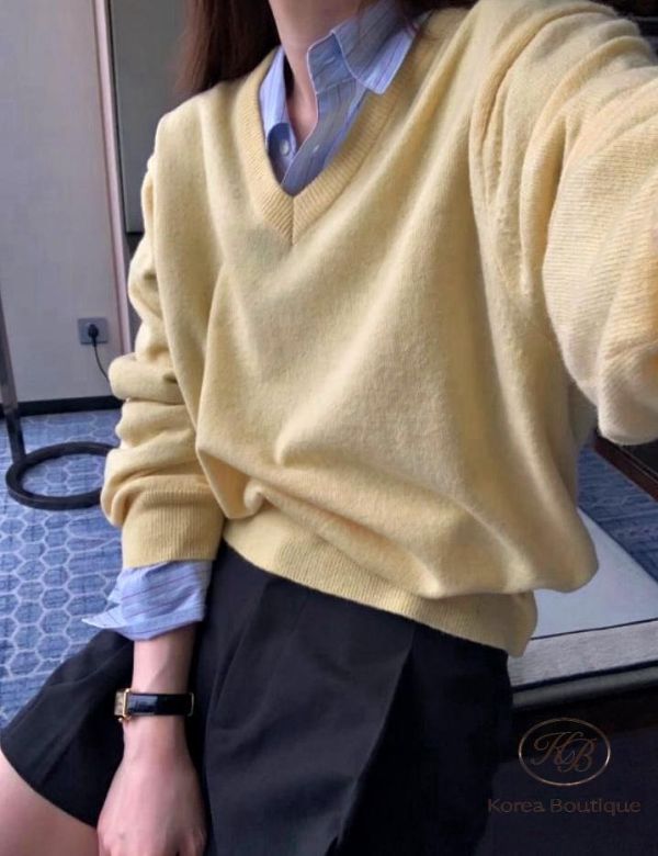 SS19 春季 各種可愛春色的v領針織 