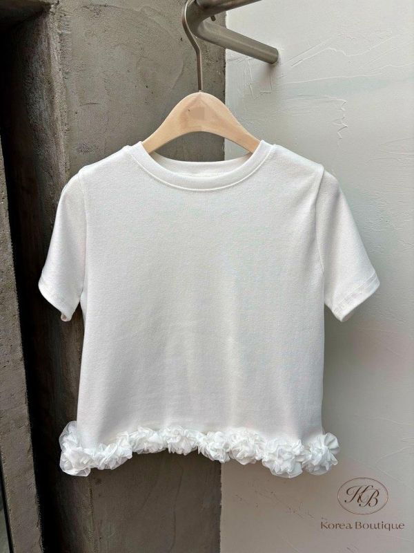 SS324 春季 花瓣下擺上衣 