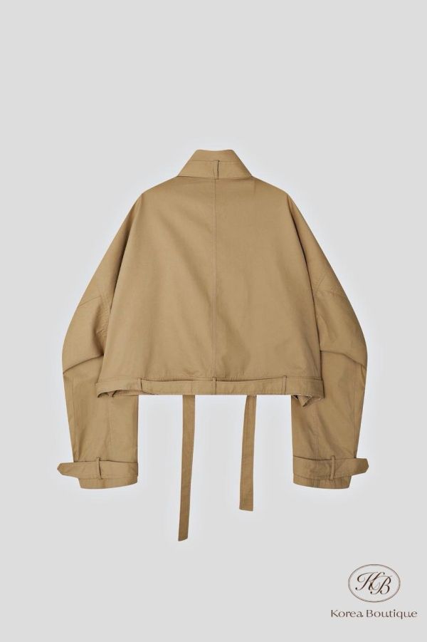 SS189 春季 好看的短版風衣外套 