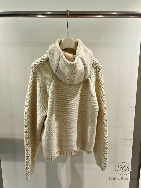 FWKR09 冬季 編織連帽毛衣 