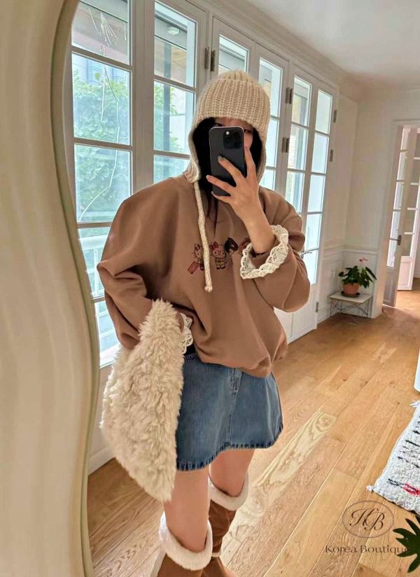 Fw488 冬季 kitty加絨衛衣 