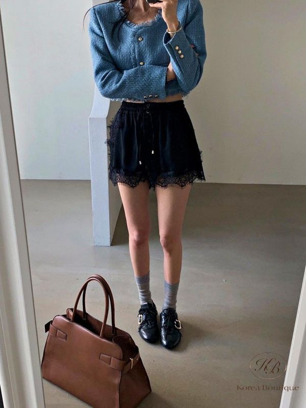SS237 春季 自留蕾絲短褲 