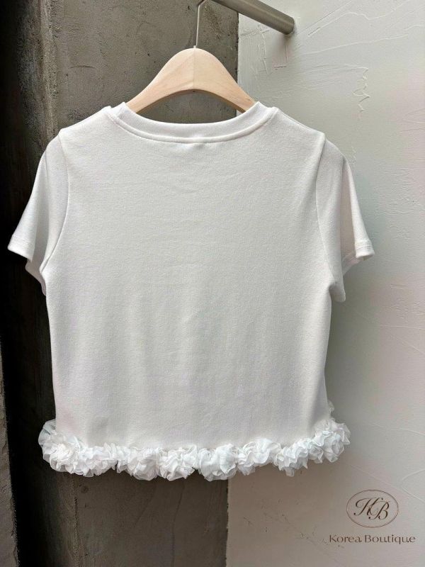 SS324 春季 花瓣下擺上衣 