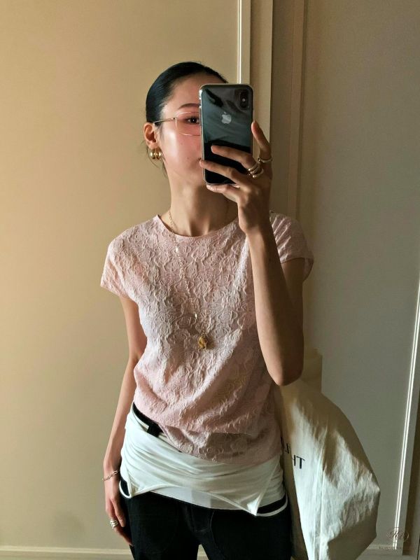 SS327 春季 玫瑰刺繡上衣 