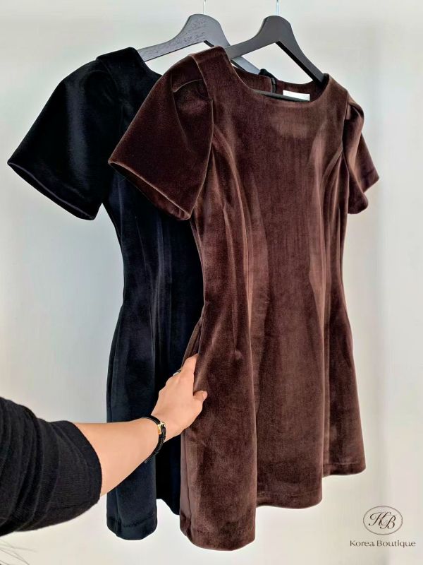 Fw455 冬季 天鵝絨洋裝 