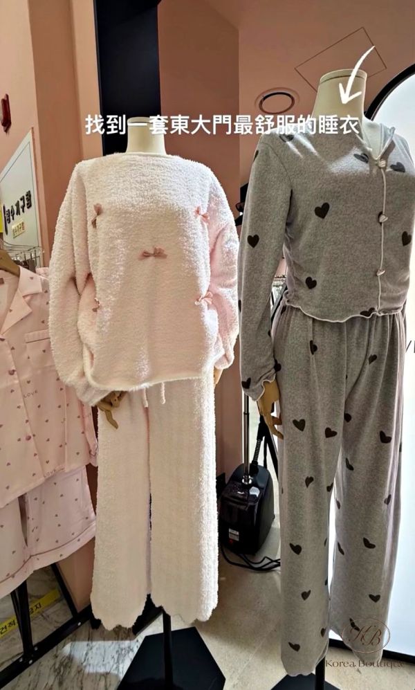 FWKR41 冬季 蝴蝶結珊瑚絨睡衣 一套 