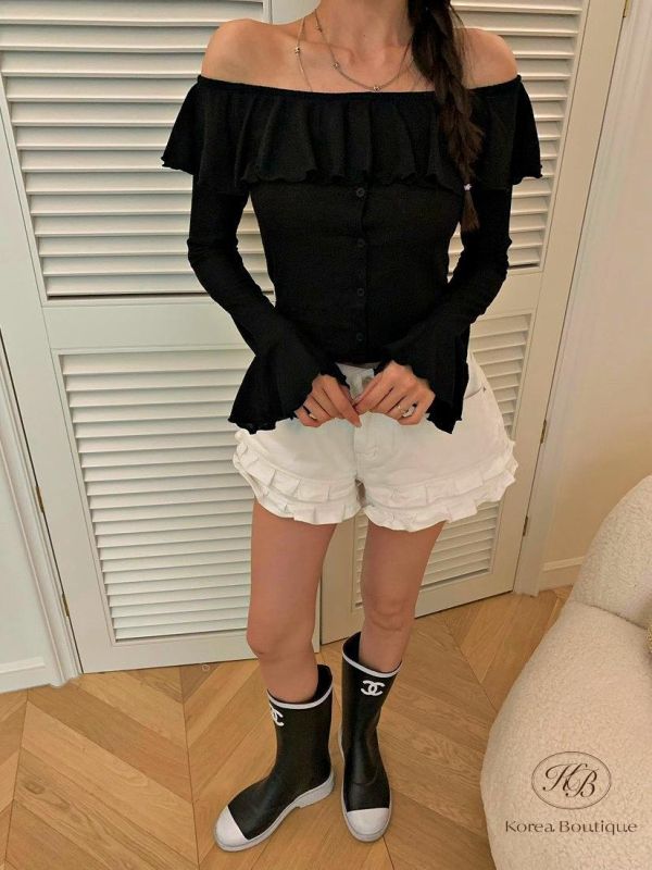 SS403 春季 荷葉袖上衣 