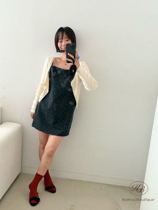 Sv02 夏裝 點點背心羊裝 