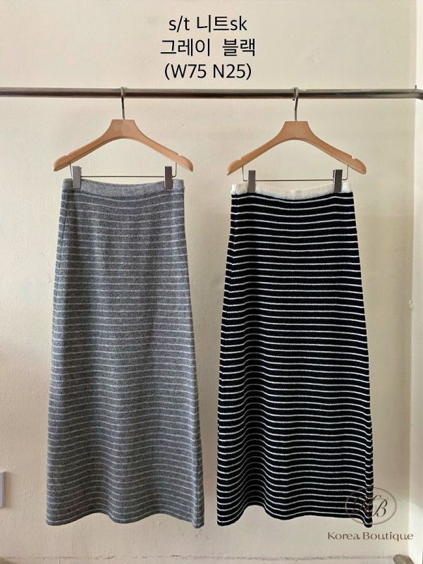 Fw243 秋季 條紋長棉裙 