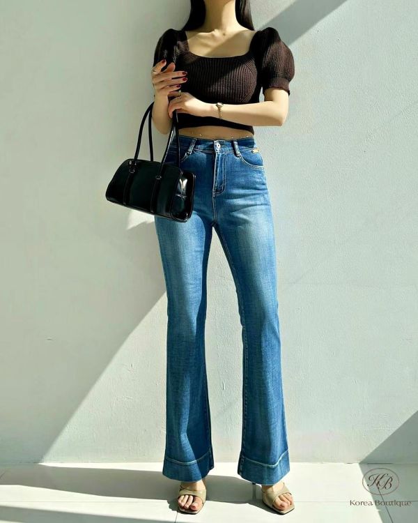 SS225 春季 有彈性的喇叭褲 