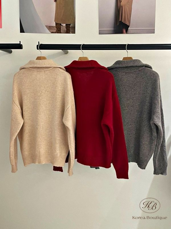 FWKR67 冬季 親膚拉鍊毛衣 