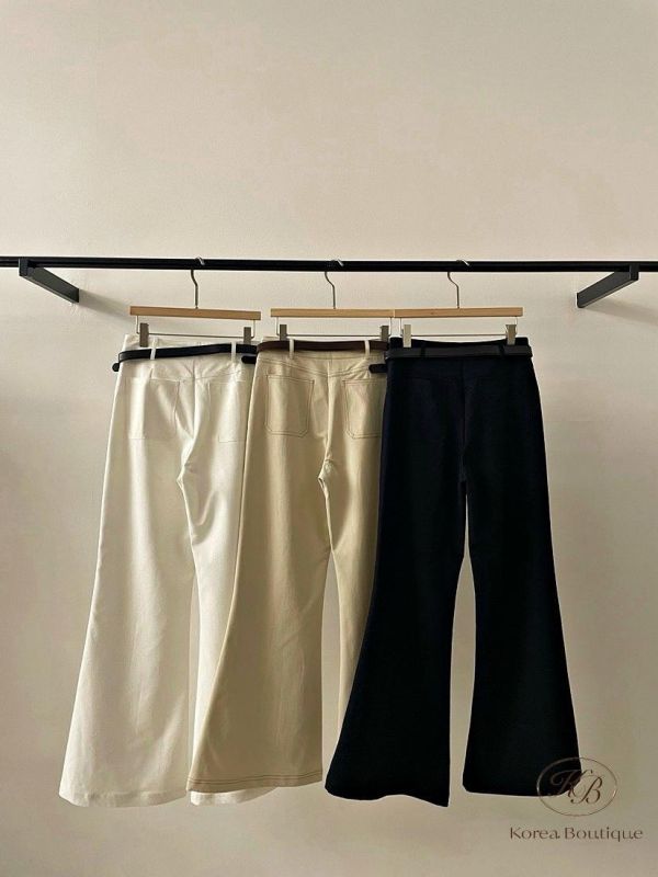 SS87 春季 微喇叭西裝褲 附腰帶 