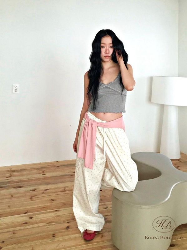 SS269 春季 碎花工裝褲 