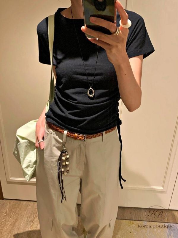 SS448 春季 好好看抽繩上衣 