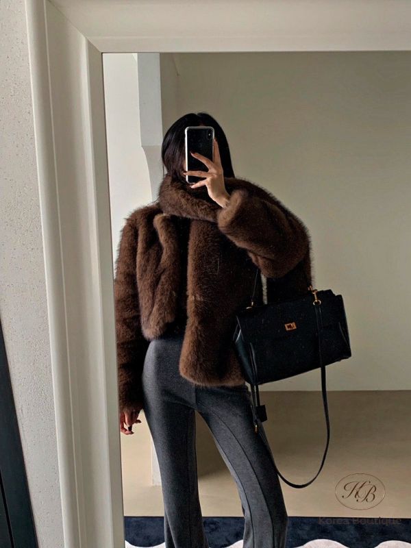 FWKR114N 冬季 短版皮草大衣 