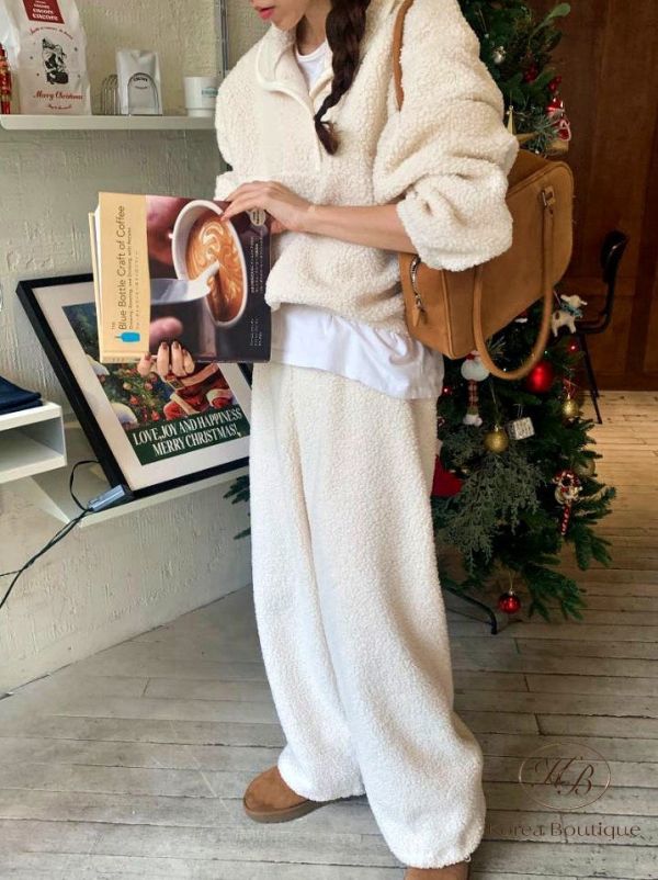 Fw473 冬季 羊羔毛套裝 