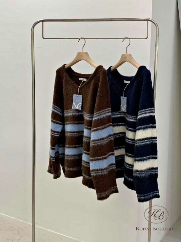 Fw358 秋季 馬海毛手袖設計毛衣 