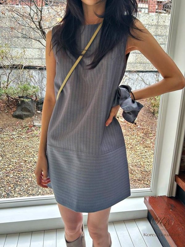 SS441 春季 條紋西裝背心洋裝 