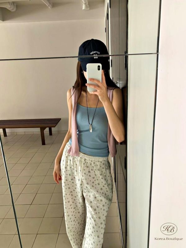 SS540 夏季 好可愛的碎花鬆緊褲 