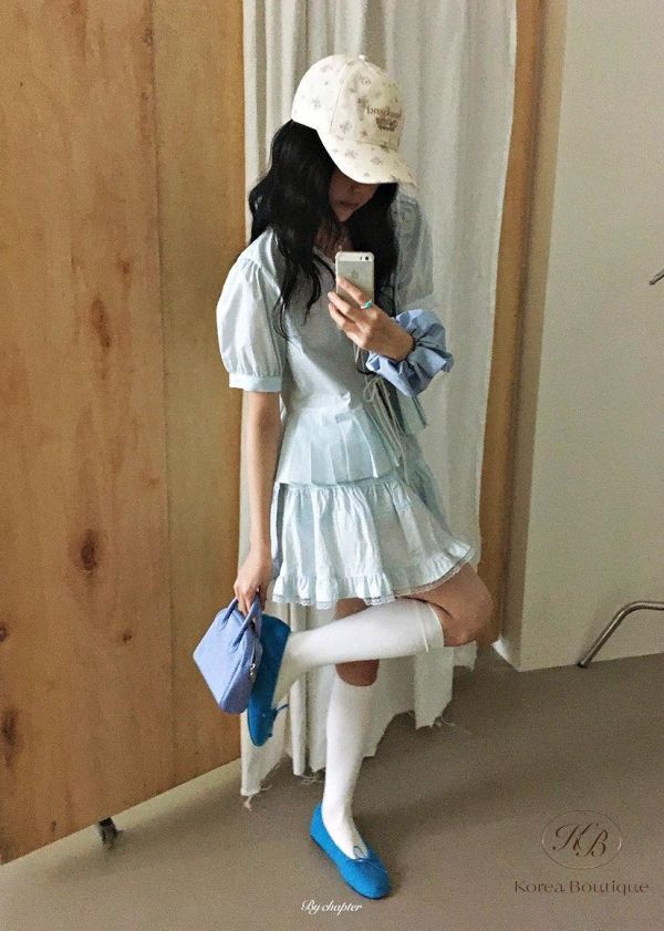 SS444 春季 綁帶開襟蝴蝶結上衣 