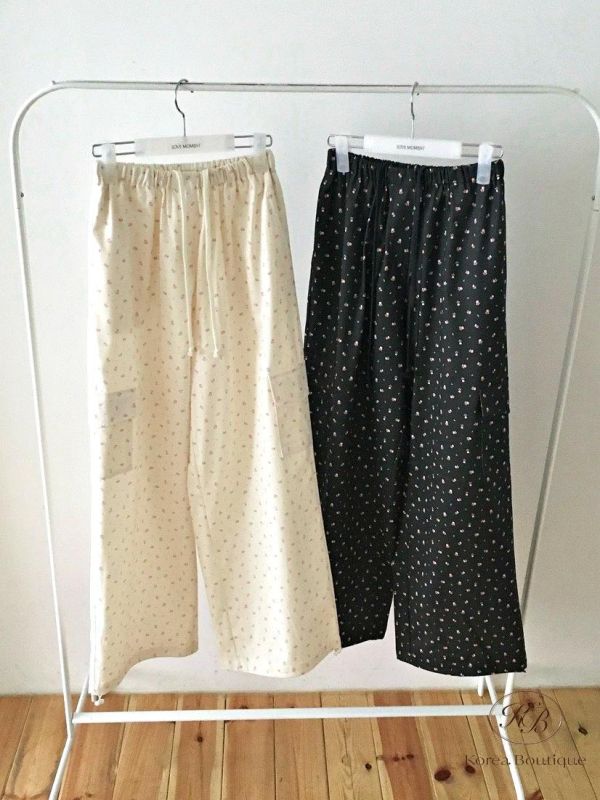 SS269 春季 碎花工裝褲 